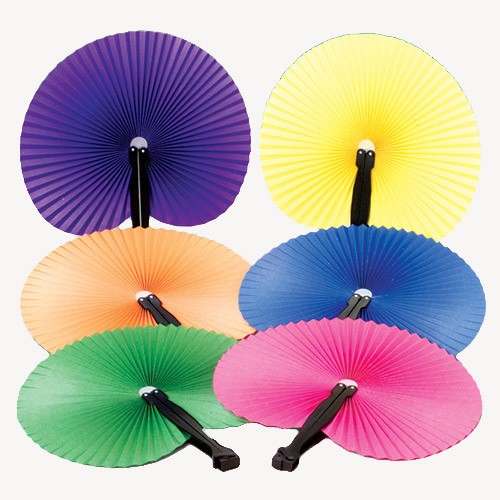 Solid Color Folding Fans<br>1 dozen